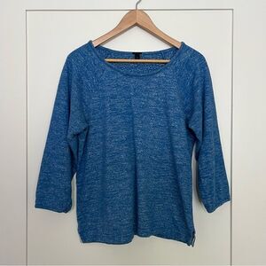 J Crew Mens Shirt Medium Blue Pullover Long Sleeve Crew Neck Outdoor Cotton